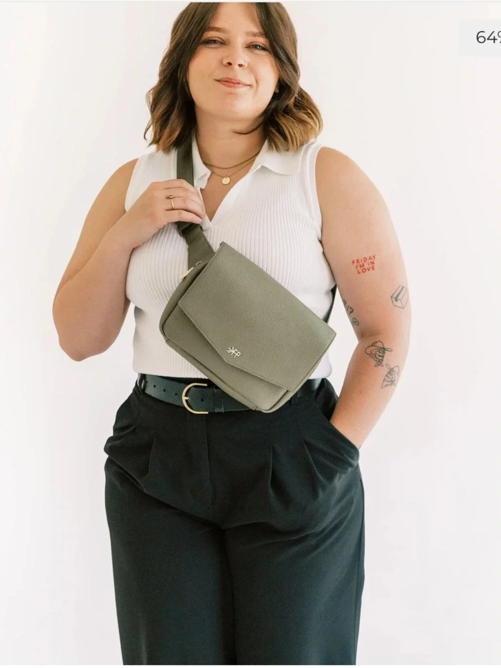 Freshly Picked Classic Park Pack Sage Green Crossbody Belt Bag